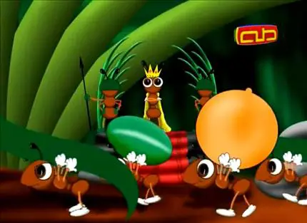 لقطة من أغنية «النملة النمولة» التي تبثها قناة «طه» 	