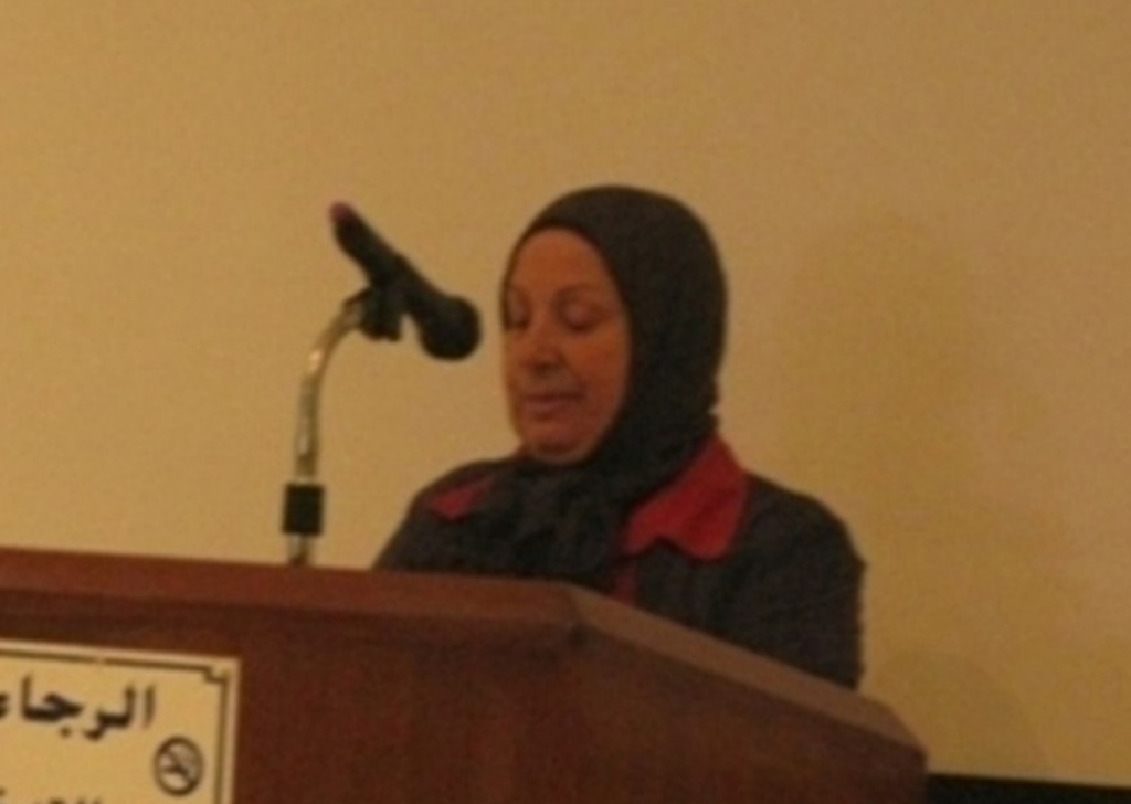 رئيسة جمعية سيدات الخيام  السيدة زينب هيثم‎ تلقي كلمتها