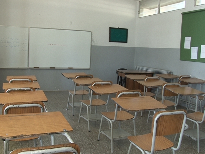 غرف التدريس خلت من الطلاب في المدارس الرسمية
