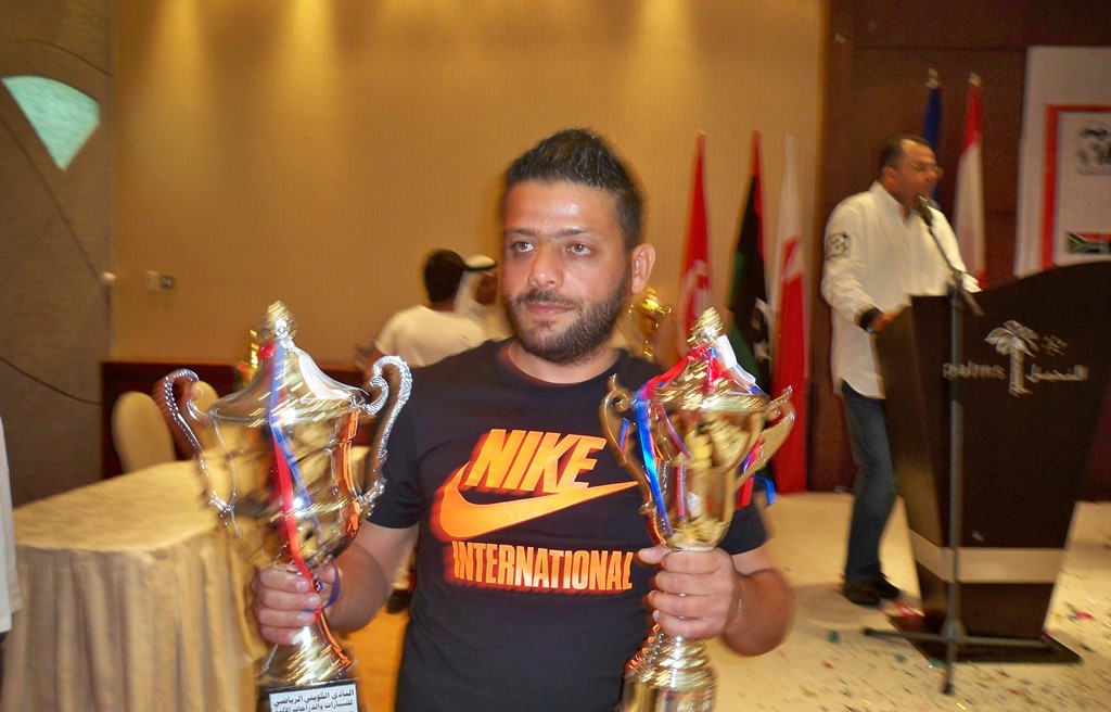 محمود قهوجي ثانيا في بطولة جابر الأحمد الدولية العربية للدراجات النارية