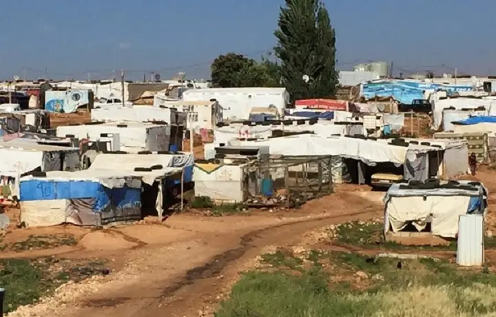 مخيم النازحين السوريين في مرج الخوخ