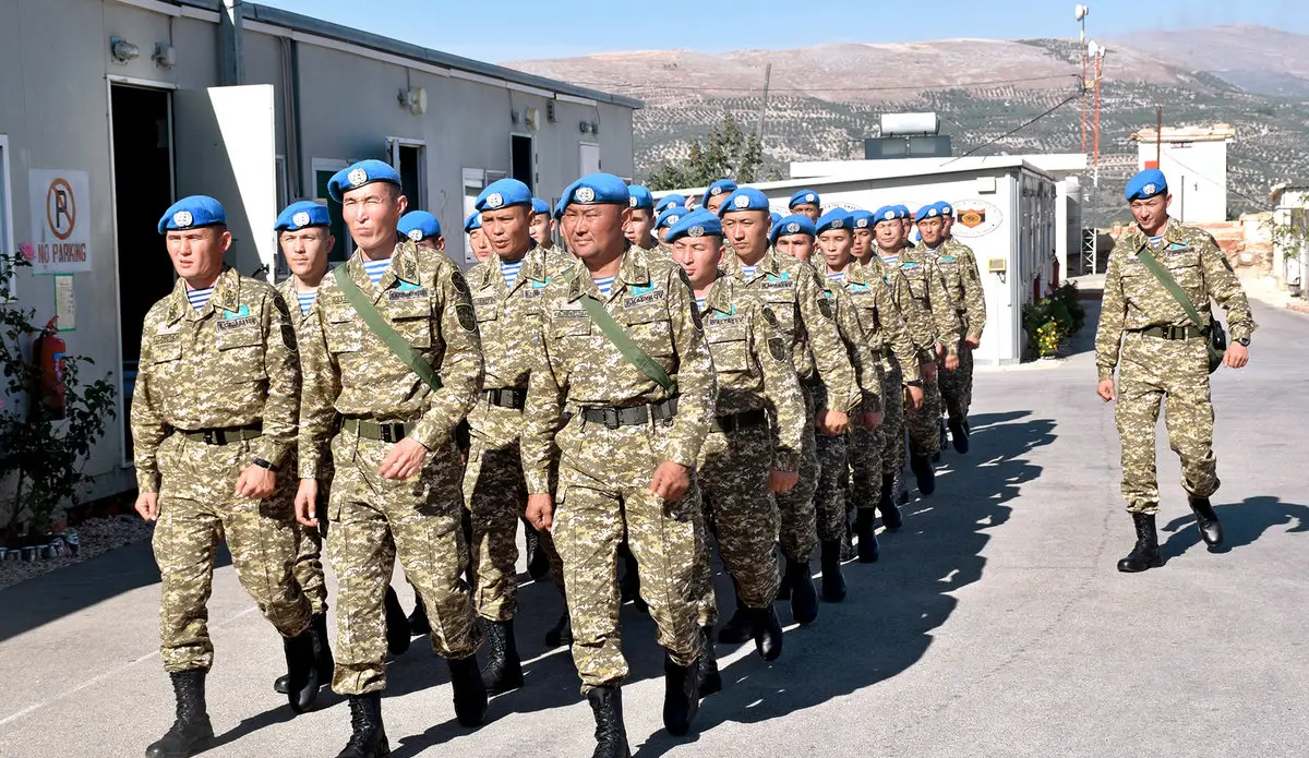 حفظة سلام كازاخستانيون يعملون ضمن بعثة الأمم المتحدة في تعزيز السلام في جنوب لبنان