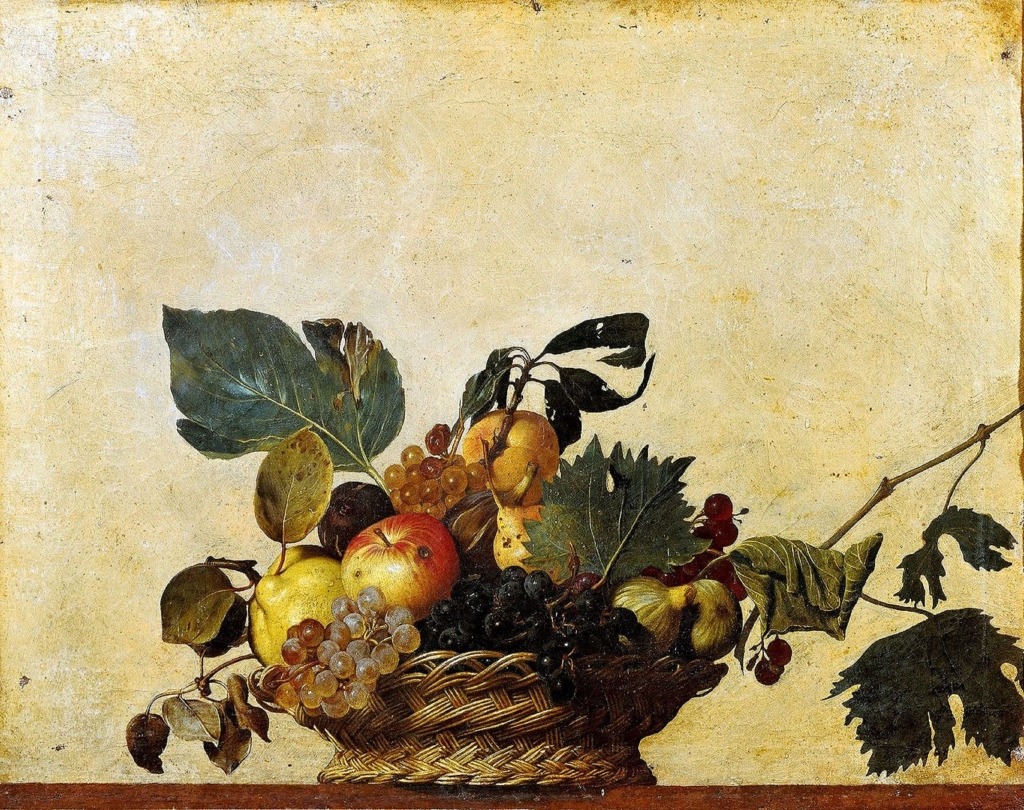 «سلّة الفاكهة» (زيت على كانفاس ــــ 46 × 64.5 سنتم ـــ 1599)
