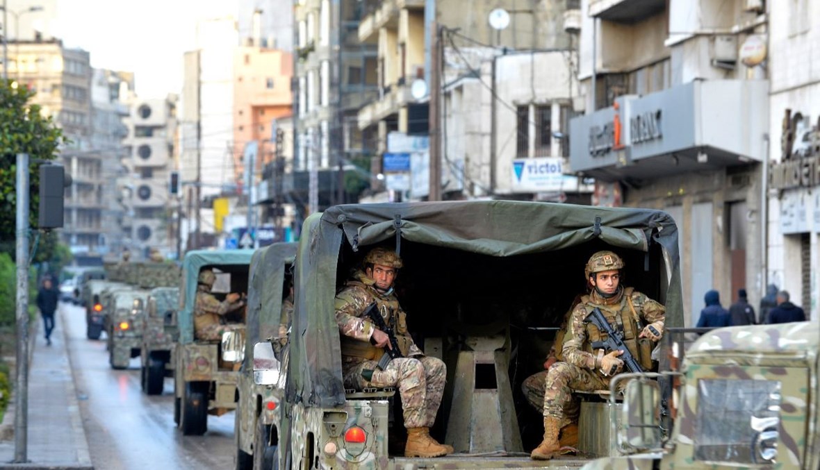 دورية للجيش في طرابلس 