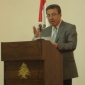 وفاء العمراني بتقديم شوقي بزيع شعرياً في قصر الاونيسكو