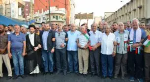 تظاهرة حاشدة في صيدا احتجاجا على قرارات وزير العمل