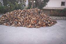 كومة من الحطب كانت شجرة