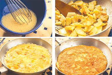 العجة شهية وسريعة ورأسمالها البطاطا والبصل