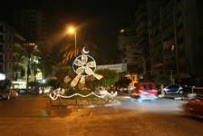 الزينة في الشوارع احتفالا بقدوم الشهر الفضيل