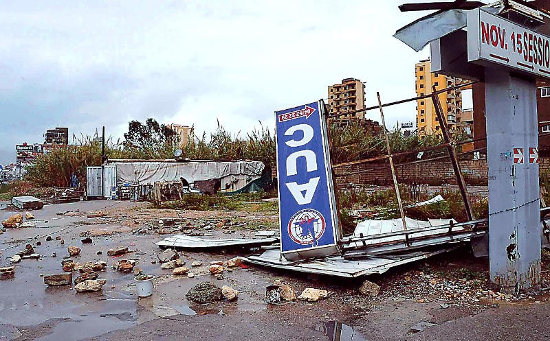 آثار العاصفة في مناطق جبلية من لبنان - عن النهار