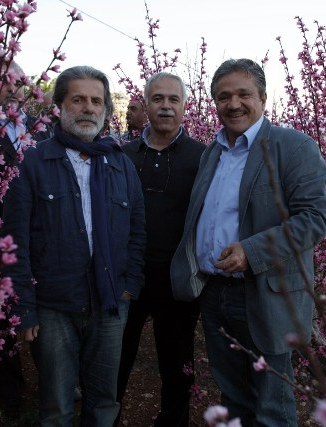 أبو عصام محمد صفاوي مع النقيب النقيب جمال السعيدي والفـنان مـرســـيـل خليفة في الخيام