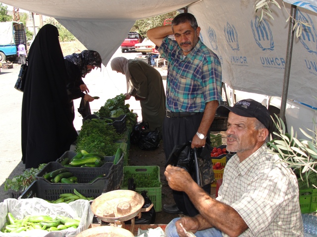 وجد أن المهنة التي تربى عليها لا تفي بالمطلوب فامتهن إلى جانبها تجارة الخضار والفواكه في الأسواق الشعبية في قرى المنطقة.