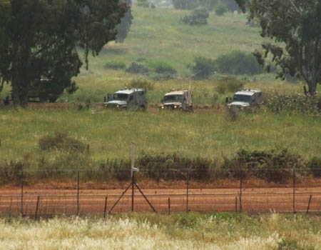 آليات لجيش الاحتلال الصهيوني قرب بلدة العباسية