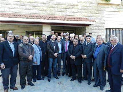 عدد من المشاركين في لقاء المصالحة في حاصبيا أمس