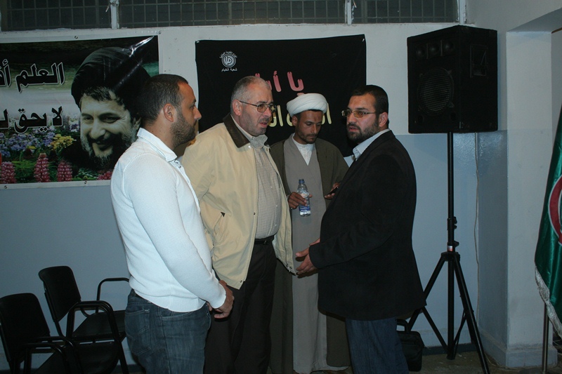 الحاج خنجر شعيب والحاج محمد نعمة وفضيلة الشيخ علي بركات وأحمد خريس