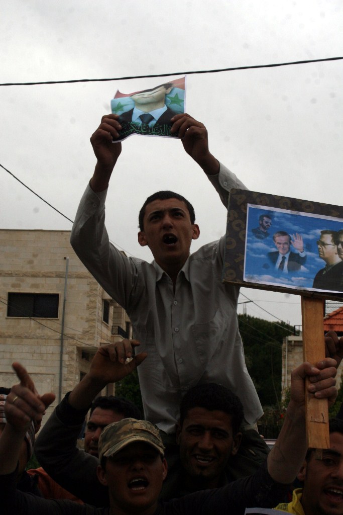 التظاهرة السورية المؤيدة للأسد في بلدة الطيبة – مرجعيون