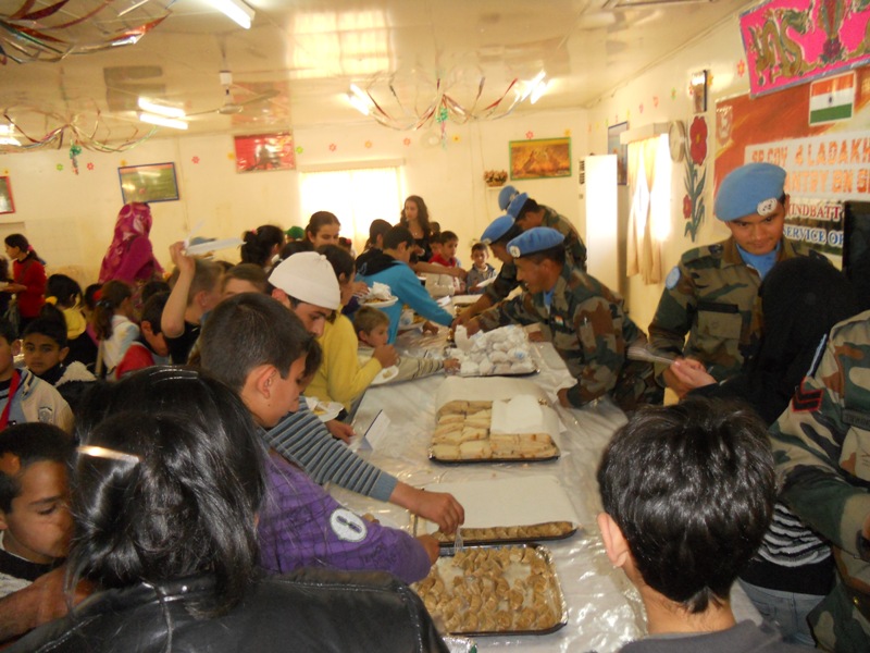 يوم ترفيهي للأطفال في مركز الكتيبة الهندية في كوكبا