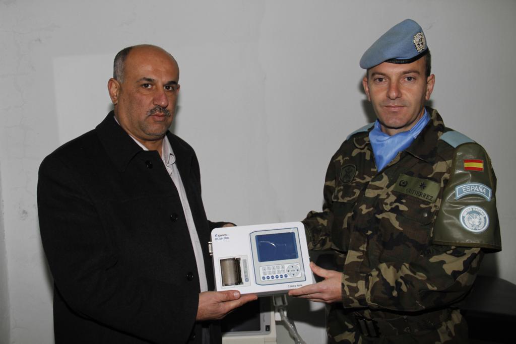 معدات طبيِّة لمستوصف بلدة دبين مقدّمة من الكتيبة الاسبانية