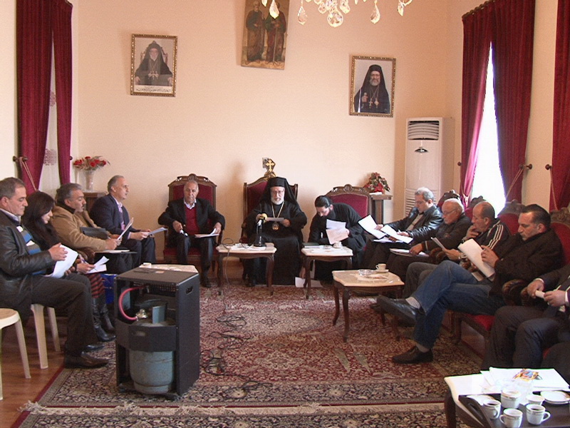 المطران الكفوري مجتمعا بالهيئة العامة لمجلس رعايا الابرشية في مرجعيون