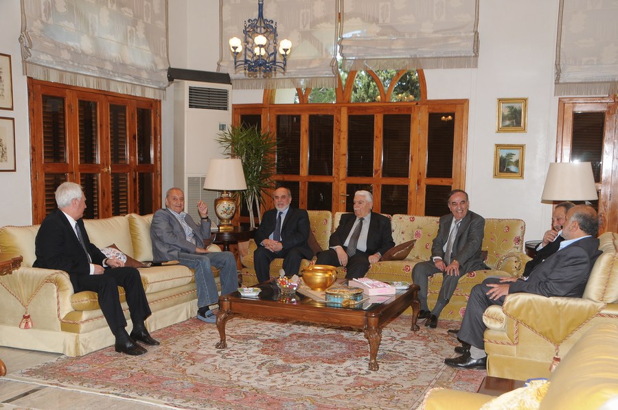 رئيس مجلس النواب الأستاذ نبيه بري ووفد االحزب السوري القومي الإجتماعي ،برئاسة النائب اسعد حردان، في المصيلح