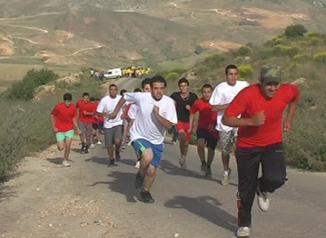 سباق  ماراتوني من موقع الطاهر الى موقع الدبشة لنزع علم الإحتلال