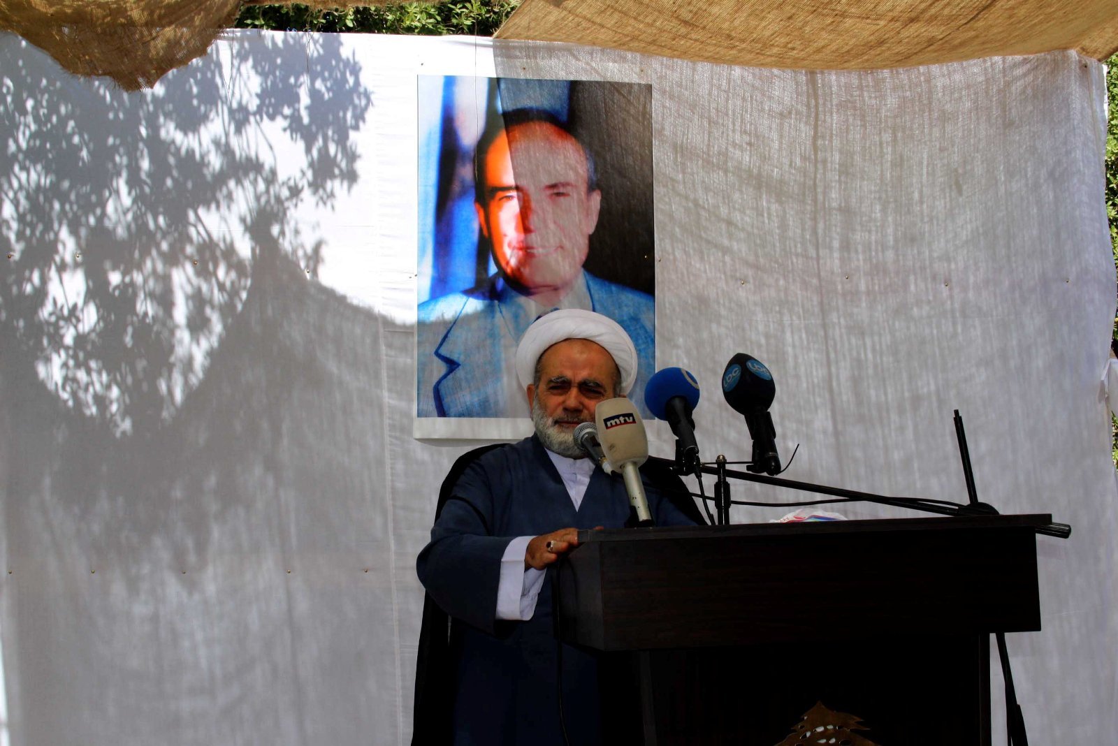 المفتي الشيخ عبد الحسين عبدالله يلقي كلمة