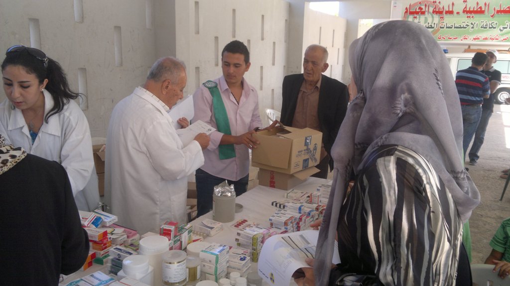 اليوم الصحي المجاني في الخيام الذي دعا اليه مكتب الخدمات والصحة في حركة أمل تحت عنوان حملة الامام الصدر الطبية
