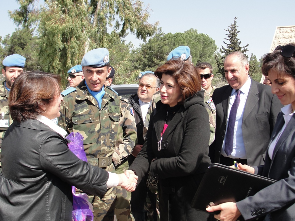 عقيلة جورج رحال، رئيس بلدية إبل السقي تستقبل سفيرة اسبانيا في لبنان ميلاغروس هيرنانديز ايشيفيريا