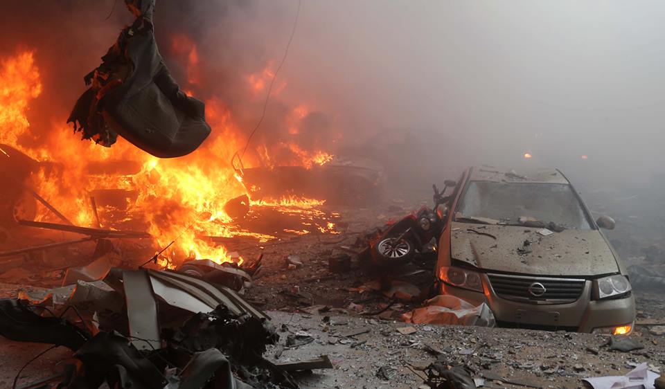 من التفجير الإرهابي في الرويس في الضاحية الجنوبية لبيروت