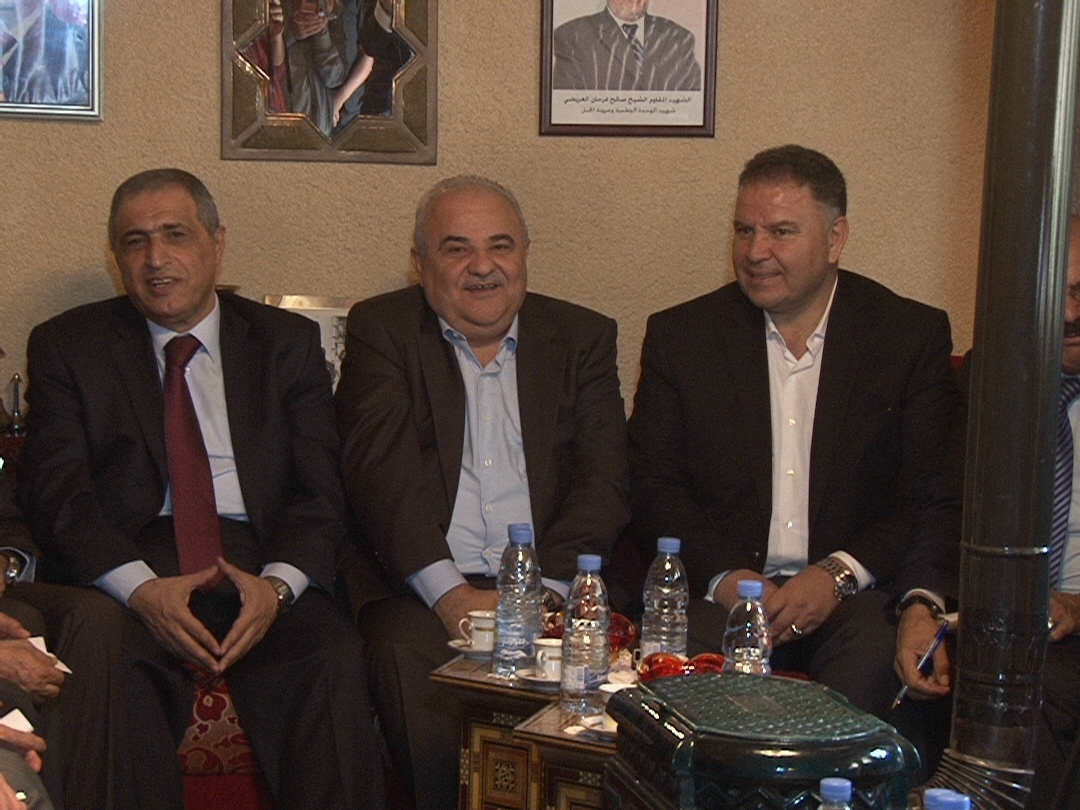 امين سر الحزب الديمقراطي مستقبلا النائبين فياض وهاشم