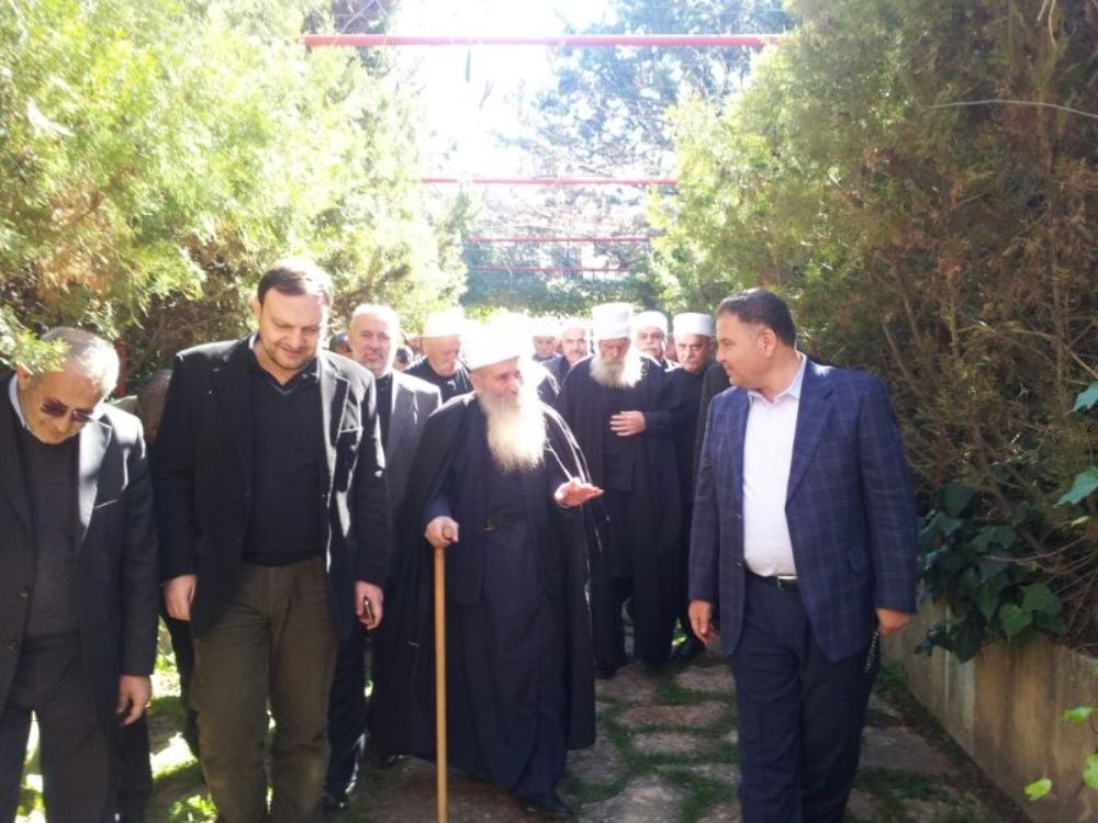 النائب فياض في استقبال الشيخ قيس في الطيبة على رأس وفد من مشايخ البياضة