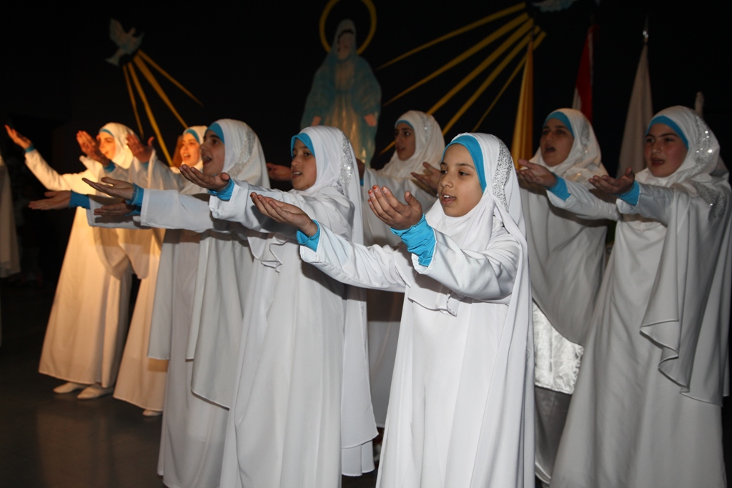 الحفل المشترك في عيد البشارة لمدرستي عيسى بن مريم وراهبات القلبين الأقدسين