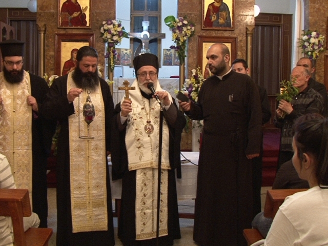 المطران الكفوري يحتفل برتبة الهجمة في كنيسة القديس جاورجيوس في حاصبيا