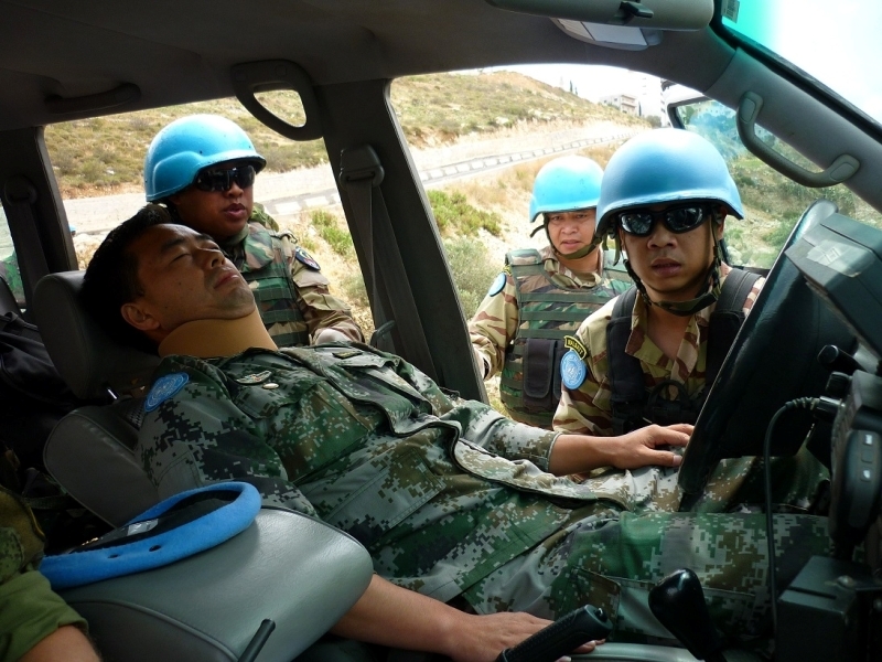 مناورة ملائكة الإنقاذ لليونيفيل الإيطالية لإخلاء الجرحى