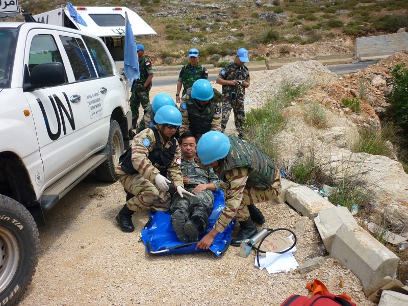 مناورة ملائكة الإنقاذ لليونيفيل الإيطالية لإخلاء الجرحى