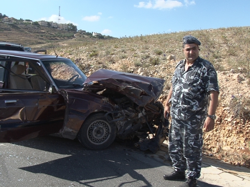 حادث سير مروّع عند مدخل جديدة مرجعيون الشرقي ادى الى وقوع 3 إصابات