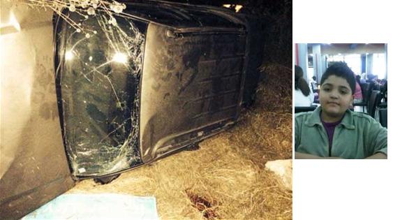 السيارة التي قضى بها الشاب حمادي وفي الإطار صورته