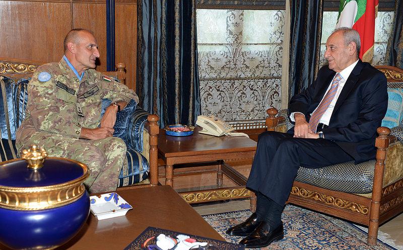 إجتماع القائد العام لليونيفيل الجنرال باولو سيرا برئيس مجلس النواب نبيه بري