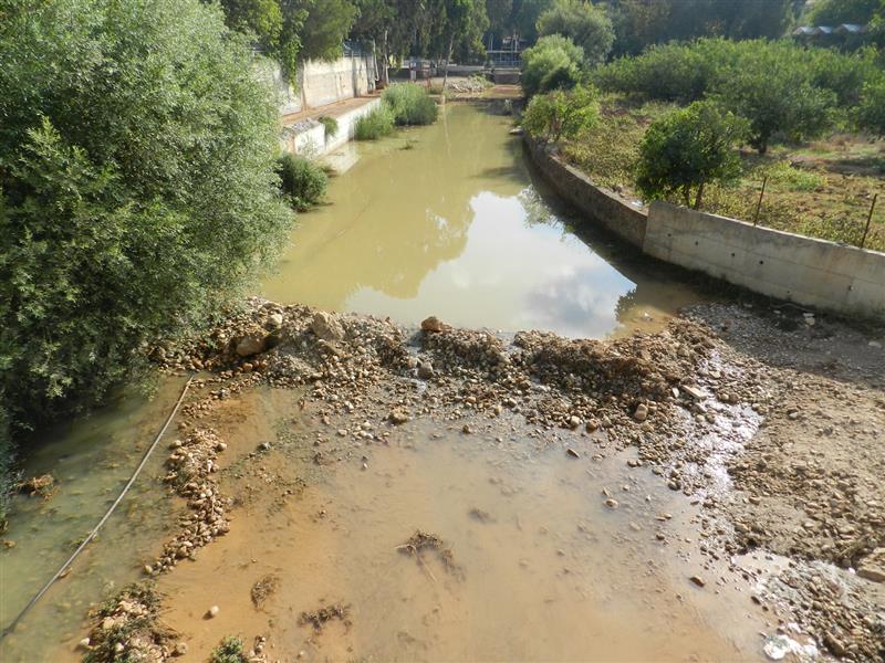 مجرى الحاصباني كما بدا أمس (طارق أبو حمدان)