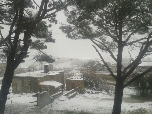 بلدة جديدة مرجعيون تغطيها الثلوج