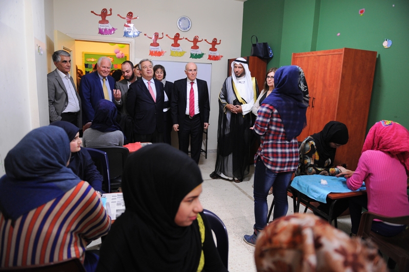 زيارة ممثل الأمين العام للأمم المتحدة للشؤون الإنسانية الدكتور عبدالله معتوق والمفوض السامي لشؤون اللاجئين أنطونيو غوتيرز