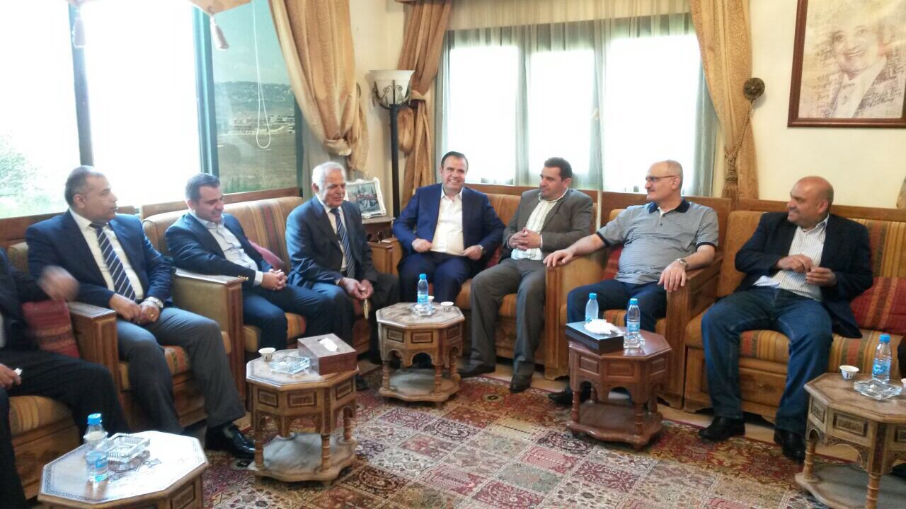 وفد وكالة داخلية حاصبيا مرجعيون في الحزب التقدمي الاشتراكي، على رأسه الأستاذ شفيق علوان، في دارة الوزير علي حسن خليل