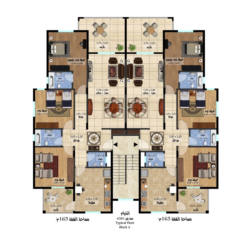 التقطيع الداخلي في المبنى الكبير