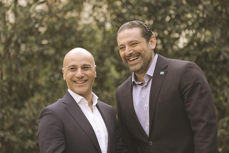 الحريري وصليبي خلال تصوير الحلقة