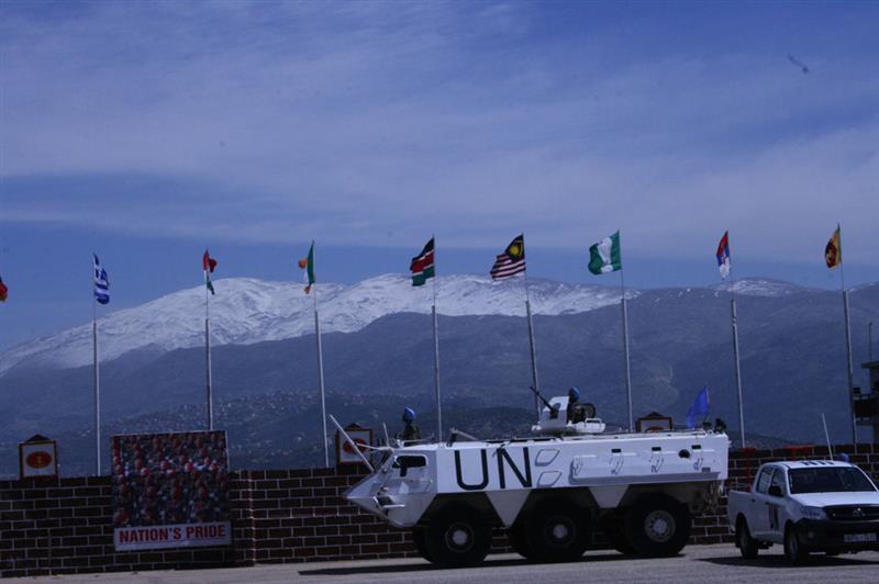 جبل الشيخ كما بدا من موقع لليونفيل (طارق ابو حمدان)