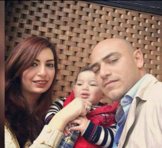 الشهيد وزوجته وطفله يورغو 