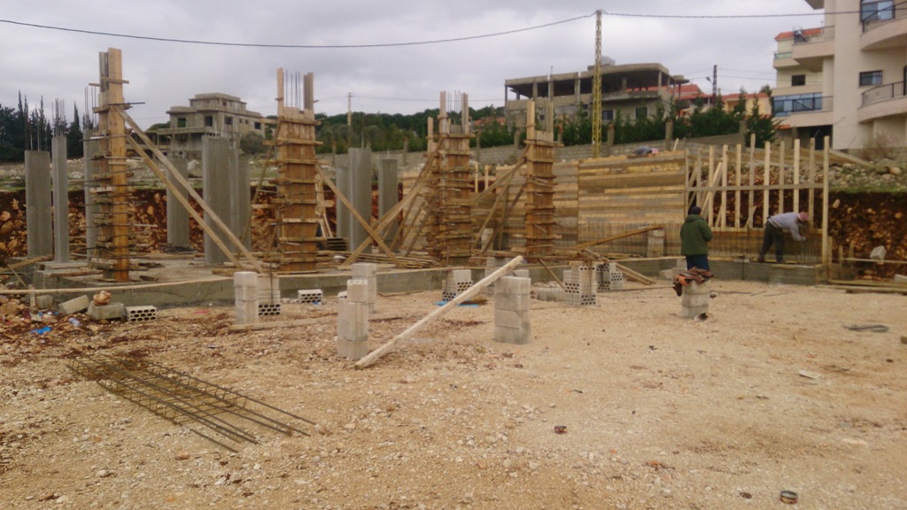 5- تنفيذ أعمال الأعمدة