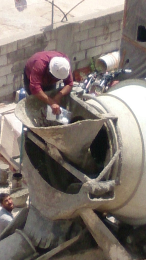 وضع مواد مقوية ومانعة للنش