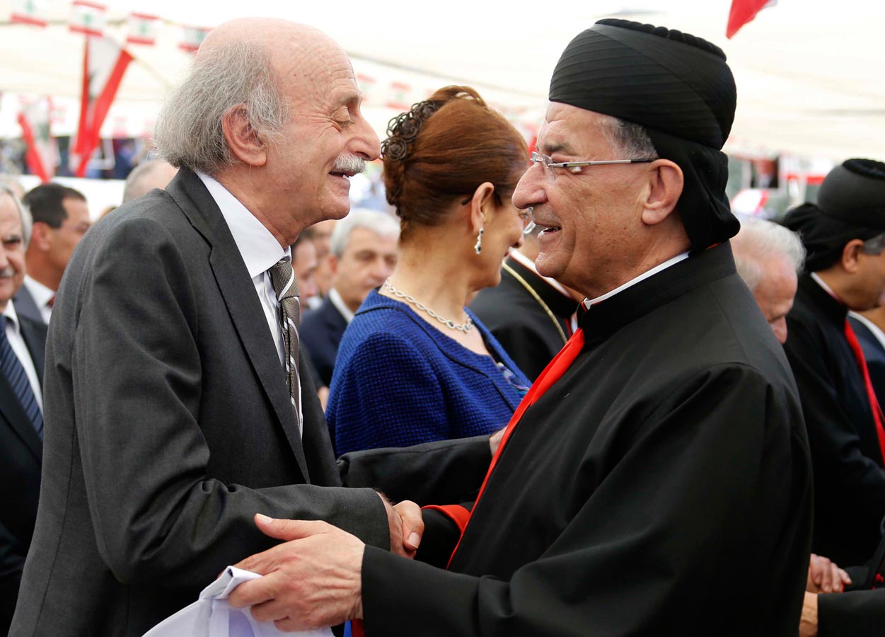 توجَّه جنبلاط بالسلام على «بطريرك السلام مار نصرالله بطرس صفير» وعلى «بطريرك المحبّة مار بشارة بطرس الراعي».