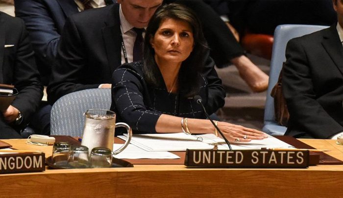  على مرأى ومسمع كل شعوب العالم، استعملت اميركا حق النقض \